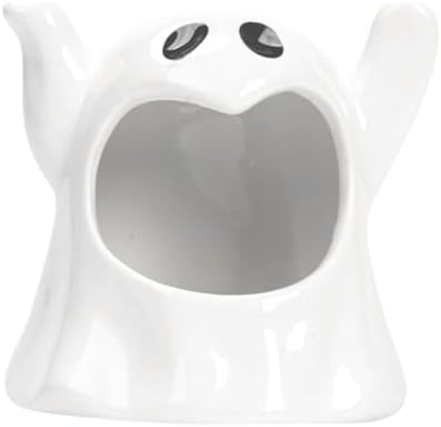 Ceramic Halloween Candy Bowl Ghost Candle Holder - 2pcs