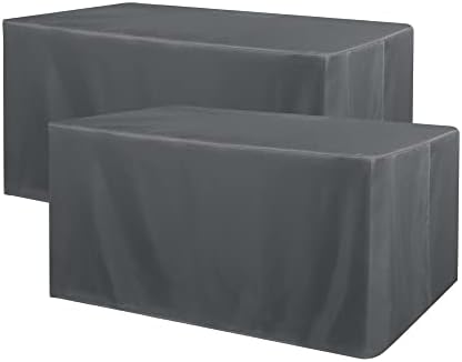 Obstal 2 Pack Tablecloths for 4 Foot Rectangular Tables - Dark Grey Water Resistant