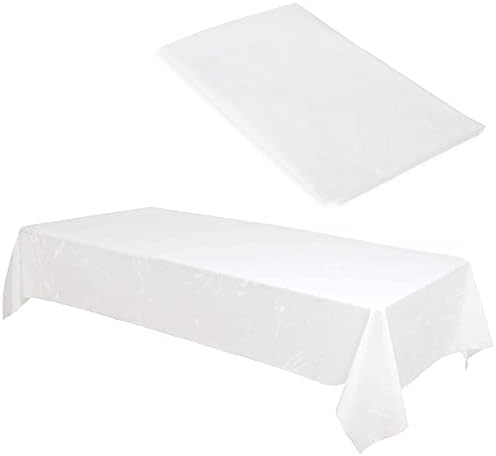 TULLIPAK 154 Pack White Tablecloths 36x108in USA Made