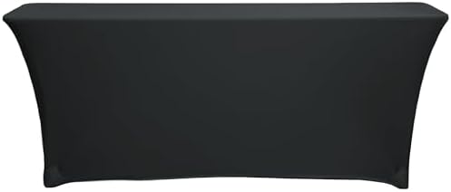 Your Chair Covers - Black Spandex 6 Ft x 18 Inches