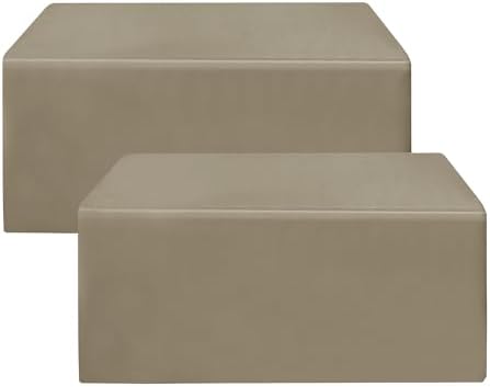HolidayIdeas Fitted Taupe Table Covers 2 Pack