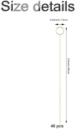HW 12 Inch Golden Ring Card Holders 40PCS