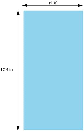 DecorRack 2 Pack Rectangle Tablecloths 54 x 108 Inch Light Blue BPA-Free