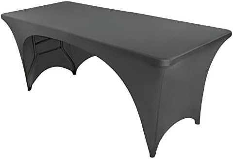 FestiCorp Gray Spandex Table Cover for 8 Foot Table