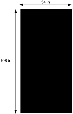 DecorRack 2 Pack Rectangular Tablecloths BPA-Free 54 x 108 Inch Black