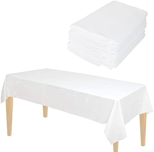 TULLIPAK 154 Pack White Tablecloths 36x108in USA Made