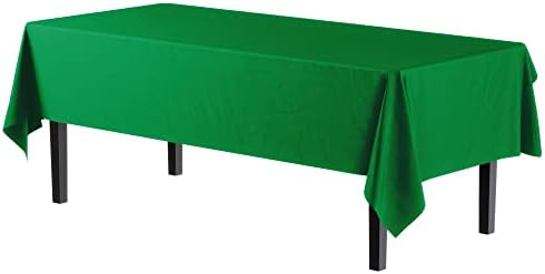Exquisite Emerald Green Party Tablecloths 12-Pack