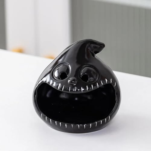 Halloween Candy Bowl Ghost Bat Pumpkin Ceramic Candle Holder