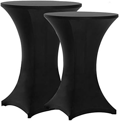 Tinas 2 Pack 32x43 Inch Highboy Spandex Table Covers Black