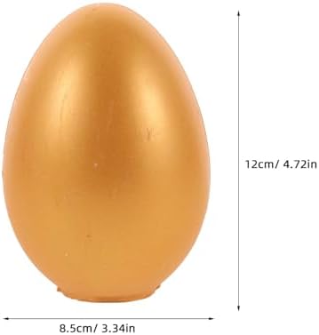 Totority 6pcs Golden Empty Easter Eggs for Parties