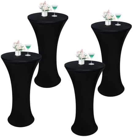 Wolkemer 4PCS Round Cocktail Table Cover