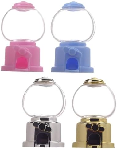 4pcs Manual Gumball Machine Candy Dispenser Retro Decor Fun Desktop Containers for Parties