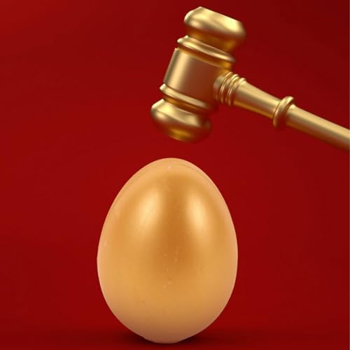 Totority 6pcs Golden Empty Easter Eggs for Parties