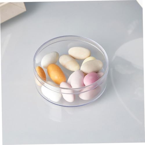 VALICLUD 6pcs Round Candy Storage Box Lid Treat Organizer for Pills and Tiny Jewelry