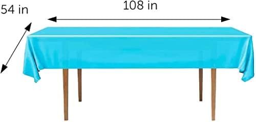DecorRack 6 Pack Rectangular Tablecloths 54x108 BPA-Free