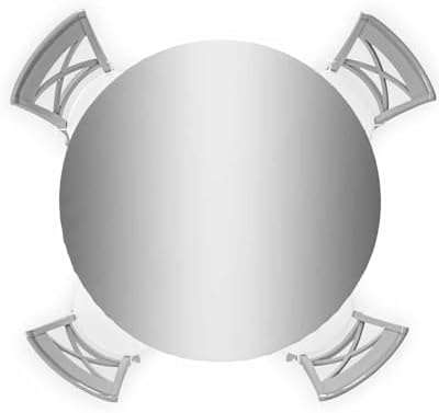 Grey Round Waterproof Table Cover 36-44 Inch Fitted Tablecloth