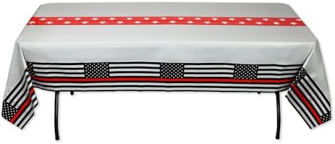 Havercamp Firefighter Tablecover 108x54in Red Line Decor