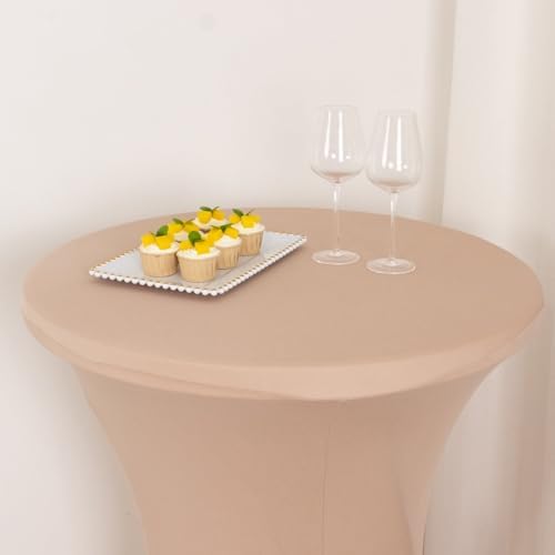 Balsa Circle 36-Inch Nude Cocktail Spandex Tablecloth
