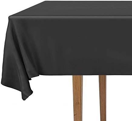 DecorRack 2 Pack Rectangular Tablecloths BPA-Free 54 x 108 Inch Black