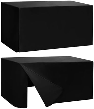 HolidayIdeas Fitted Table Covers 2 Pack Black