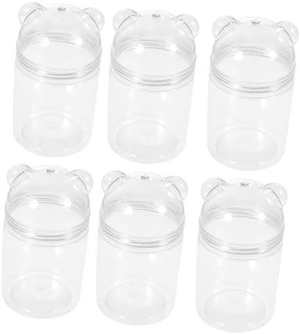 ABOOFAN 6pc Bear Shaped Candy Storage Jars for Dried Fruits Honey and Snacks