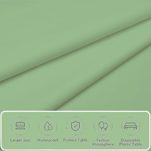 Vedran 2 Pack Sage Green Tablecloth Rectangle 54 x 108 Inch