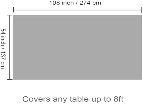 Siencooray Pastel Grey Tablecloth 6 Pack 54x108