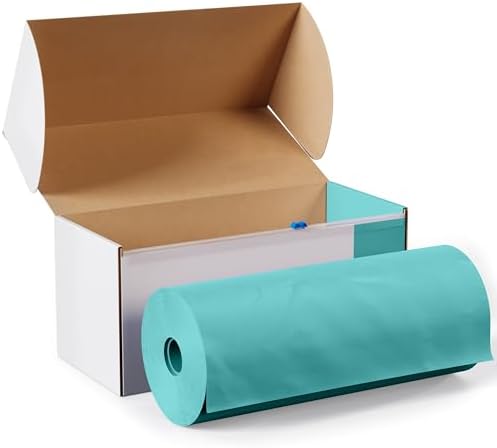 Exquisite Party Solids Aqua Plastic Table Cover Roll