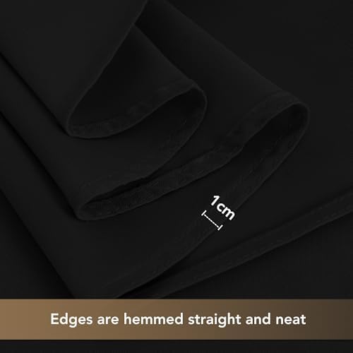 Sancua Black Rectangle Tablecloths 6 Pack for 8 Foot Tables