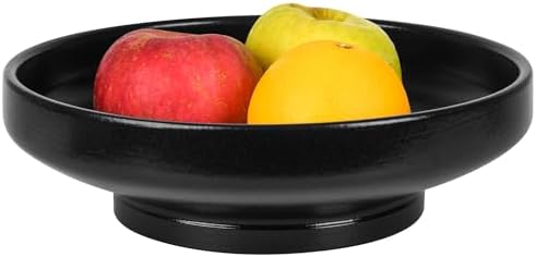 SLIVOUS Ceramic Fruit Bowl 102 Inch Black