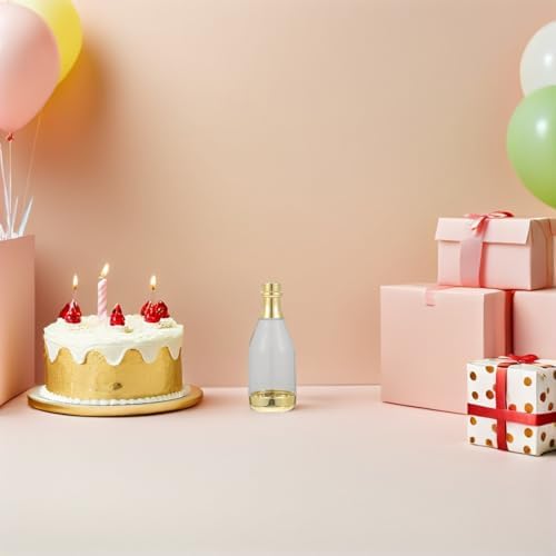 20 PCS Gold Candy Bottles - Clear Mini Party Favor Containers