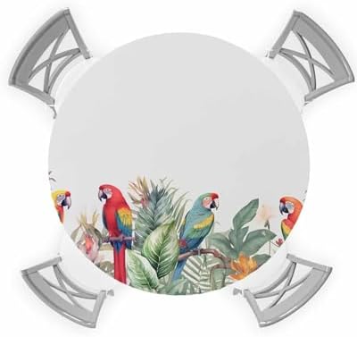 ZOE GARDEN Tropical Palm Round Waterproof Table Cover