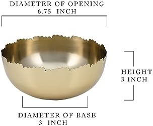 Serene Spaces Living Artisanal Gold Iron Bowl