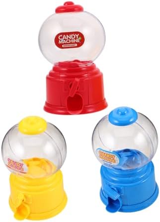 STOBAZA 3Pcs Mini Candy Dispenser Cute Gumball Machine for Desktop