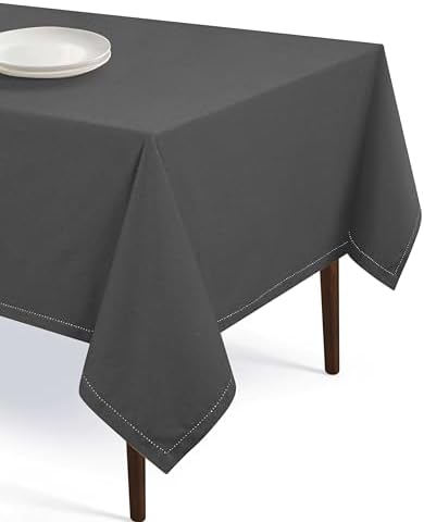 Softopia Cotton Grey Table Cloth 60x84 Rectangle