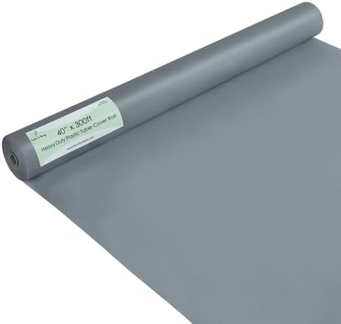 Craft And Party Silver Plastic Table Cover Roll 40x300