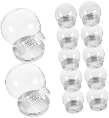 150ml Plastic Candy Bottle 12 Pack Light Bulb Shaped Snow Globe Kit