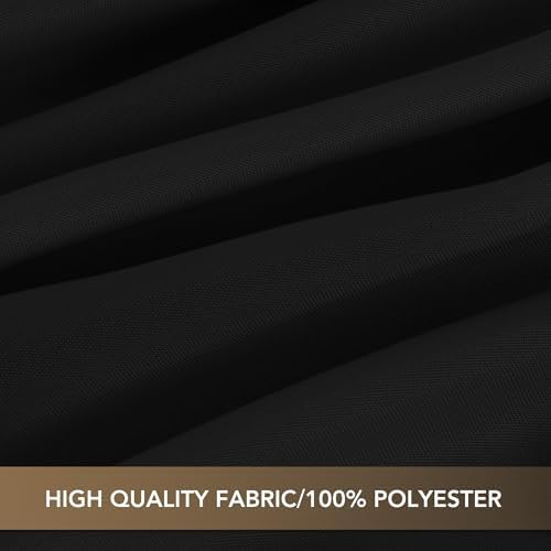 Sancua Black Rectangle Tablecloths 6 Pack for 8 Foot Tables