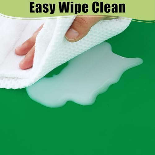 Smiry Disposable Table Cloth 12 Pack Waterproof Rectangle Green