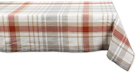 DII Autumn Collection Tabletop Decoration Tablecloth 60x84 Cozy Plaid