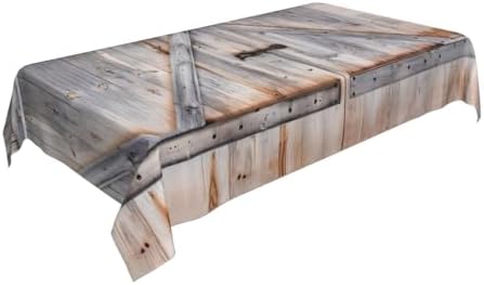 Country Barn Wood Door Print Tablecloth - Classic Decor for Dining Tables