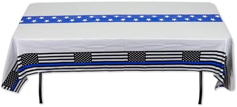 Havercamp Police Blue Line Tablecloth 108x54 Inches