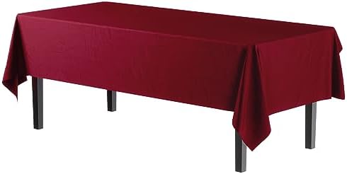 Exquisite 4-Pack Burgundy Plastic Tablecloth - 54In x 108In