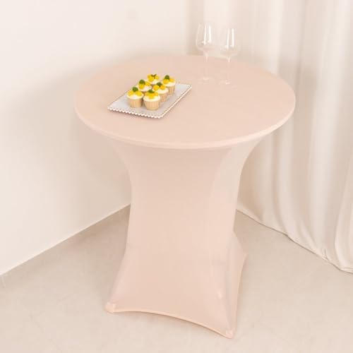 Balsa Circle 36 Inch Blush Stretchable Spandex Table Cover