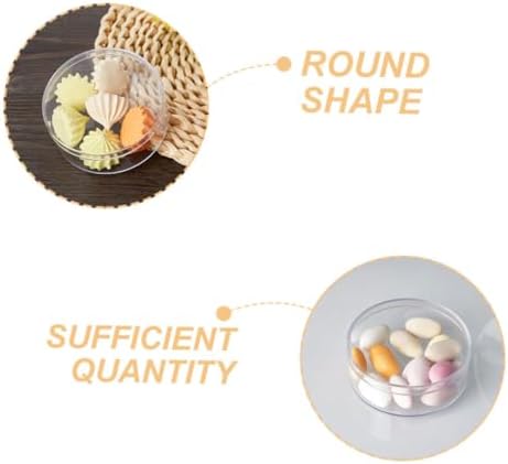 6pcs Round Clear Candy Server Storage Box