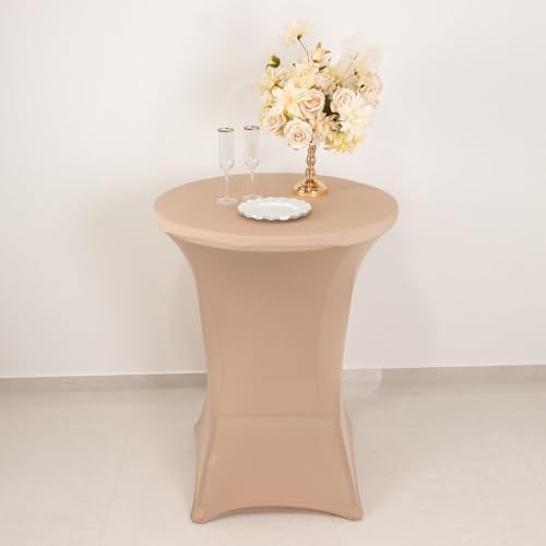 Balsa Circle 36-Inch Nude Cocktail Spandex Tablecloth