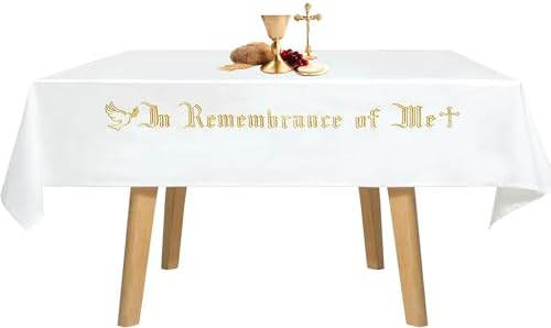 Gold Embroidery Communion Table Cloth Cover 882x52 in