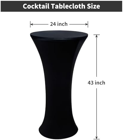 Wolkemer 4PCS Round Cocktail Table Cover
