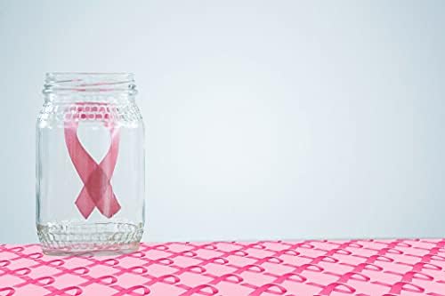CupaPlay Pink Ribbon Table Runner - Breast Cancer Awareness Decor