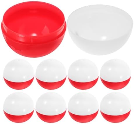 SHOWERORO 50Pcs Red White Plastic Candy Balls for Vending Machines